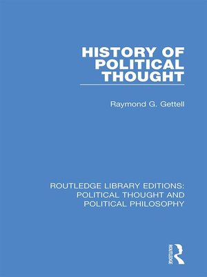 cover image of History of Political Thought